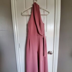 Pink TopShop Halter Jumpsuit
